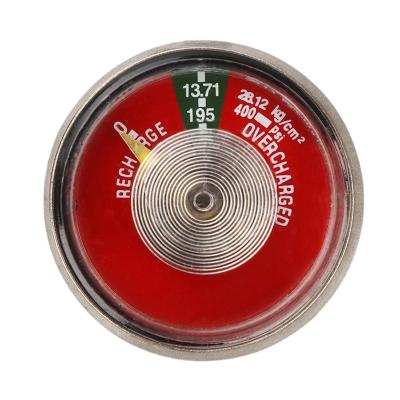 China New Design Fire Extinguisher Spare Parts 13.71/195Psi 30mm Brass/Steel/Plastic Pressure Gauge for sale