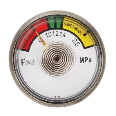 China Factory Wholesale 1.2Mpa 37mm Brass/Steel/Plastic Drone Tube Type Fire Extinguisher Gauge For Fire Extinguisher Parts for sale