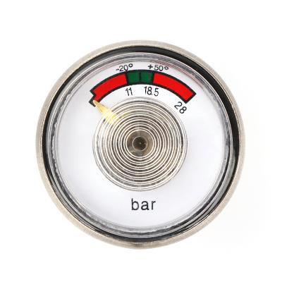 China Factory direct sales good quality 30mm brass/steel/plastic fire extinguisher pressure meter for dry powder fire extinguisher for sale