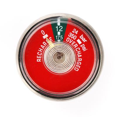 China Factory price affordable brass/steel/plastic fire extinguisher pressure gauge npt1/8 for water fire extinguisher for sale