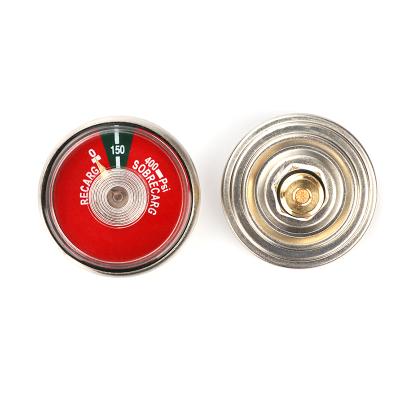 China New Brass/Steel/Plastic Easy To Identify Low 37mm Brass Fire Pressure Gauge For ABC Dry Powder Fire Extinguisher for sale