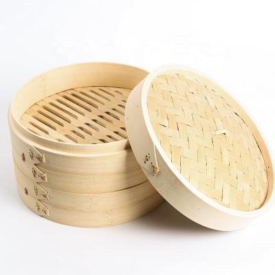 China Eco-friendly High Quality Sustainable Yellow Hot Sale Natural Bamboo Steamer Dim Sum Cover Diameter: 4inch/6inch/8inch/10inch/12inch/14inch/16inch for sale