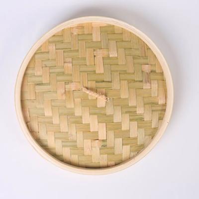 China Sustainable Hot Sale High Quality Natural Dim Sum Eco-friendly Bamboo Steamers Green Lid&Cover 4/5/6/7/8/9/10/11/12/14/16inch for sale