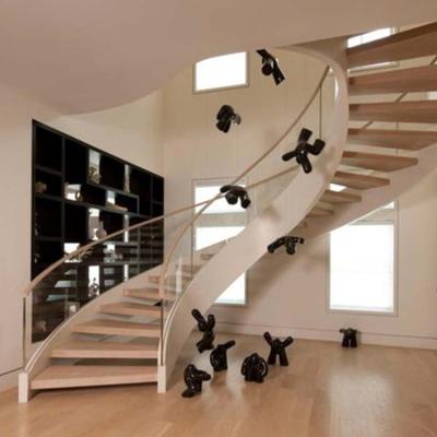 China Modern Interior Design Stairs Home Use Modern Solid Wood Staircase Prices for sale