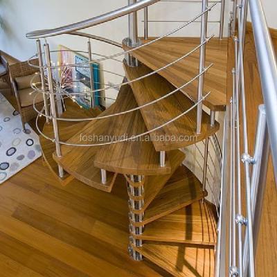 China Modern Stainless Steel Design Interior Decoration Spiral Staircase for sale