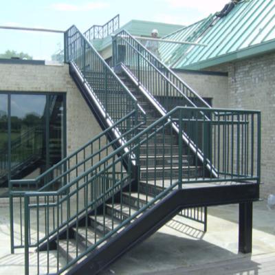 China Home House / Building Commerical Outdoor L Shape Metal Stairs Hot Dipped for sale