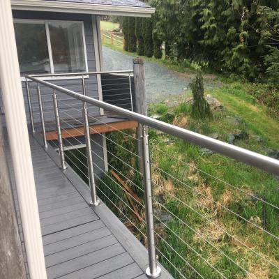 China Modern Foshan 304 Top Stainless Steel Stairs Wire Railings for sale