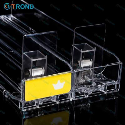 China Automatic Cigarette Supermarket Shop Display Package Tray Plastic Shelf Pusher For Cigarette for sale