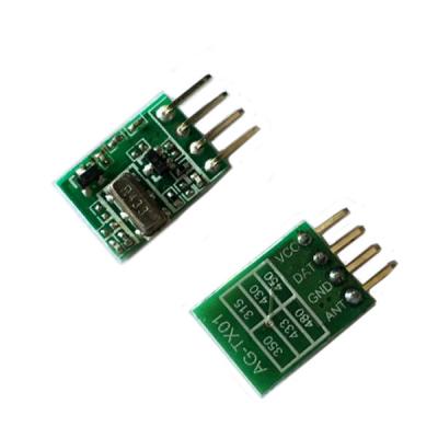 China Low cost315/433mhz universal small size rf wireless transmitter module for wireless lamp switch, garage door, home alarm for sale