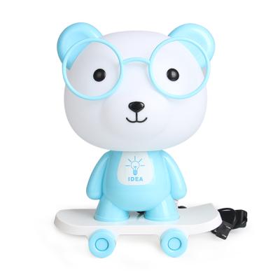 China Wholesale Supplier ABS Plastic Light Cartoon Xiaoboxing China Toy Blue Bear Led Reading Table Lamps For Sale for sale