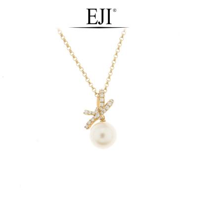 China Factory Price Fashion 18k Gold CLASSIC Akoya Pearl Diamond Pendant for sale