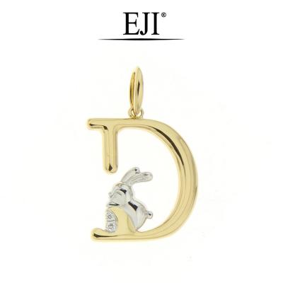 China A-Z Letter Casual/Sporty 26 Custom Initials Bunny Pendant Charm Necklace Combination Initial 18K 750 Diamond Jewelry Gift DIY Alphabet Name for sale