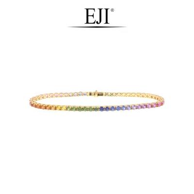 China Fashionable New Product 18K Gold Sapphire Bracelet For Men And Rainbow Women 2021 for sale