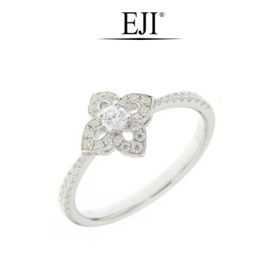 China Hot Sale High Quality 18K White Gold RingDiamond RingWedding Female Ring CLASSIC for sale