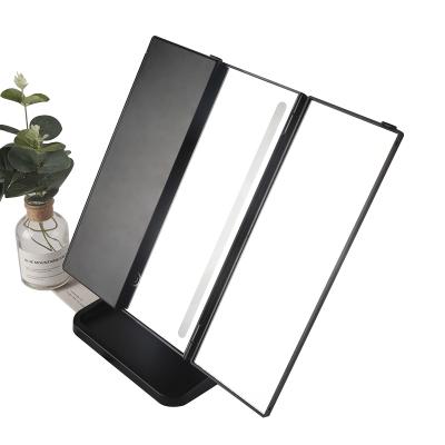 China Hot Selling LED Desktop Mirror Lights Touch Screen Makeup Mirror Cosmetic Dressing Table Mirror for sale