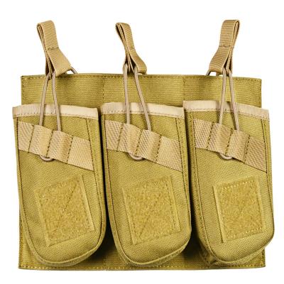 China High Quality Nylon Sling Pouch Factory Price 1000D GAG Laser Cutting Molle Tactical Triple Mag Pouch Mag Pouch for sale