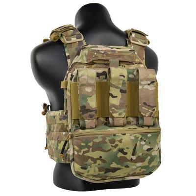 China Hydration Pouch GAG 1000D Nylon Multicam Extend Plate Carrier Green Zipper Back Panel For Tactical Vest for sale