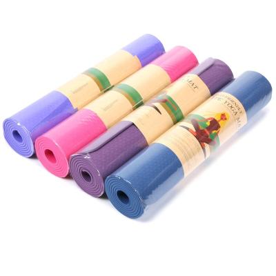 China Premium Yoga Erercise Travel Fitness Exercise Sport Basics Yoga Tape Mat With Carrier Strap for sale