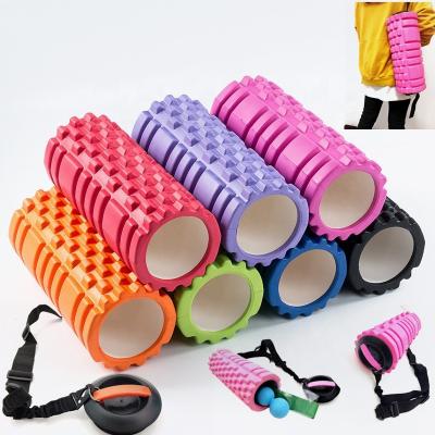 China Home Exercise or Pain Solving Physiotherapy Hollow Yoga Foam Training Smart Roller Includes Storage Covers with Straps High Density Foam Roller for sale