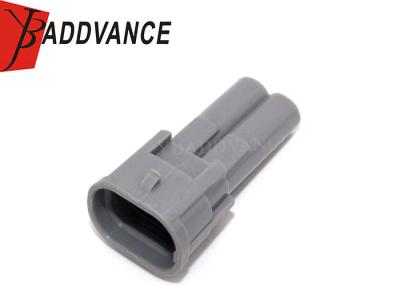 China Gray 2 Pin Male Connector / Automotive Waterproof Electrical Connectors For Nippon Denso for sale