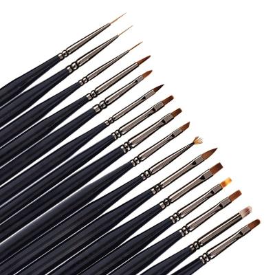 China NAIL Titian Nail Brush for Manicure Gel Brush for Nail Art 16Pcs Set Ombre Brush for Gradient for Gel Nail Polish Painting Drawing for sale