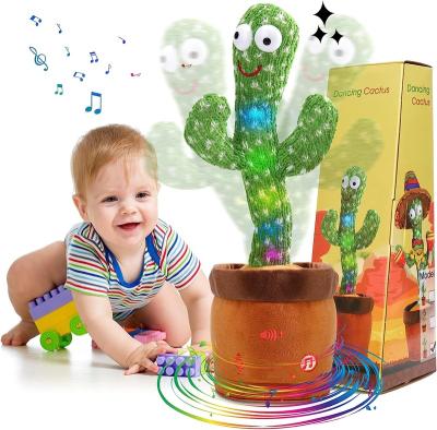 China Cute Funny Dancing Cactus Stuffed Flowerpot Twisting Dancing Cactus Doll Singing Music Dancing Cactus Plush Talking Toy for sale