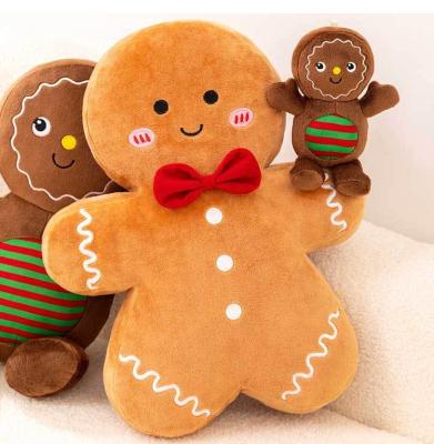 China Custom soft kids christmas toys custom made kaan gingerbread man cat teddy bear animal soft toy for boy and girl christmas gifts for sale