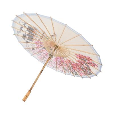 China New Chinese Style Ceiling Decoration Chinese Umbrellas Open Dancing Props Parasols Handmade Silk Oil Paper Umbrella for sale