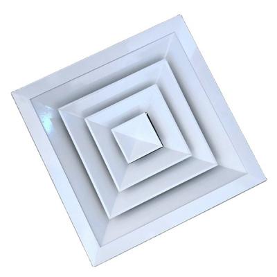 China Easy Installation Support Square Air Diffuser ABS Plastic Material HAVC Online Ceiling Vent for sale