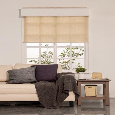 China New Rustic Pitched Jute Roll Shades For Blinds Sun Protection for sale