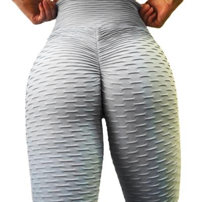 China Breathable Women High Waist Yoga Pants Ruched Butt Lift Cracked! crack! To Control A Textured Belly Slimming Booty Leggings Workout Tights for sale