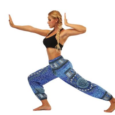 China Nepal Elephant Peacock Harem Long Leg Pants Amazon Elastic Anti-Wrinkle Yoga Loungewear Loose Floral Print Wide Leg Pants Women Casual Loose Trousers for sale