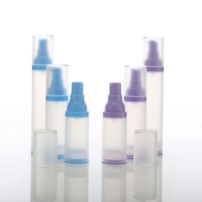 China 15ml 30ml 50ml Cosmetic Cosmetic Packaging Color Lotion Bottle Airless Frosted Purple Blue for sale