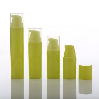 China 15ml 30ml 50ml Round Color Lotion Pump Bottle Cosmetic Airless Green Blue Cosmetic Manufacture for sale