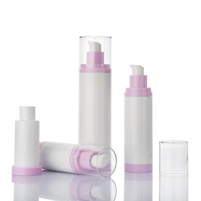 China Wholesale Cosmetic 30ml 50ml 100ml Empty Cosmetic White PP Material Replace Refillable Twist Lotion Airless Bottle for sale