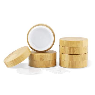 China Empty15ml 30ml 50ml 100ml face cream jar eco-friendly bamboo cosmetic container for cosmetic packaging for sale