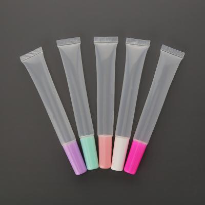 China 10ml 15ml Golden Lip Gloss Squeeze Tube Wholesale Empty Pink Cosmetic Lip Balm Containers Soft Tube With Private Label for sale