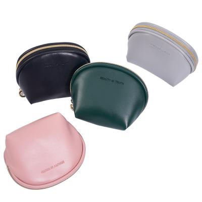 China Small Travel PU Mini Logo Canvas Make Up Pouch Waterproof Glitter Leather Cosmetic Drawstring Sets Lips Travel Eco-friendly Leather Cosmetic Bag for sale