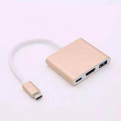 China Mobile Devices 3.desk Computer in 1 Type-C to HD MI USB 3.1 Adapter Converter, USB-C Hub Power Supply Type C for Macbook Pro for sale