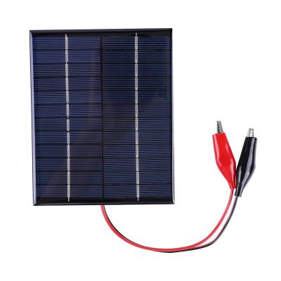 China Lamps Waterproof Solar Panel 5W 12V Outdoor Portable Solar Battery Charger DIY Polysilicon Stick Panels 136x110MM For 9-12V Battery for sale