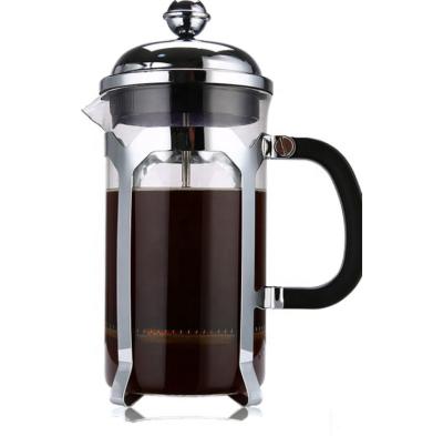 China Wholesale 600Ml Household Heat Resistant Glass Coffee Pot Press Viable French French Pot Filter Press Glass Tea Making Equipment for sale