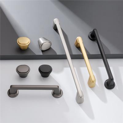 China Modern Single American Cabinet Door Handle Knobs Solid Zinc Alloy Cupboard Drawer Pulls for sale