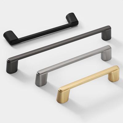 China Modern Simple American Solid Zinc Alloy Cupboard Drawer Furniture Cabinet Door Handle Pulls for sale