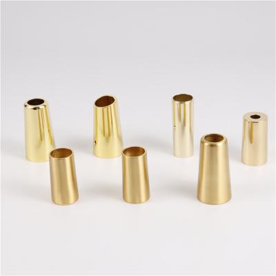 China Traditional Gold Table End Furniture Leg Caps Feet Caps Brass Metal Protect To Cover Chair Leg Caps for sale