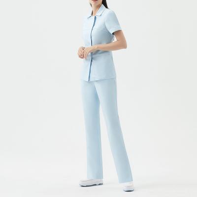 China Modern Stylish Anti-Wrinkle 95% Polyester 5% Spandex Dental Maternity Retail Staff Hospital Women's Stretch Nurse Uniform for sale