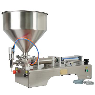 China G1WG Semi Automatic Food Tomato Sauce Spout Pneumatic Liquid Filling Machine With Mixer for sale