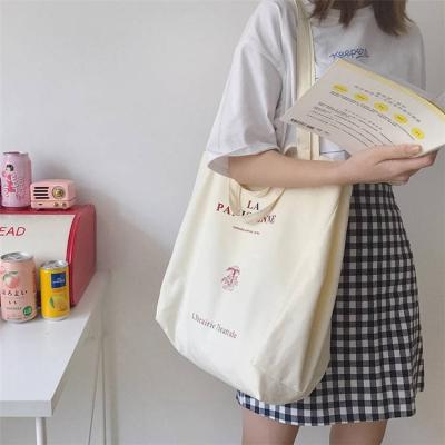 China Extra Large Canvas Grocery Bags Fabric Handled Reusable Eco Friendly Shopping Bags For Ladies for sale