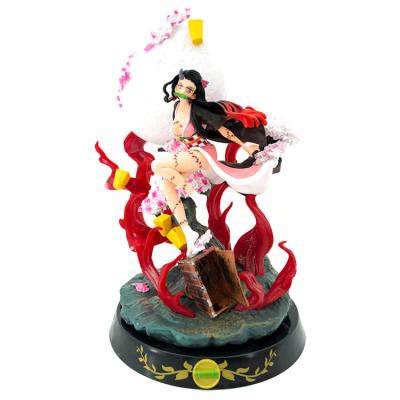 China Environmental Friendly Anime 31cm Demon Slayer: Kimetsu No Yaiba Kamado Nezuko Blood Ver PVC Action Figure Exploding Model Toys for sale