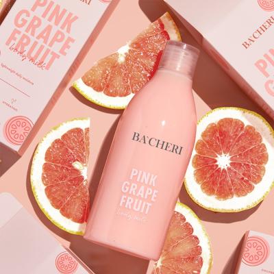 China Pink Grape Fruit Body Lotion Natural Hyaluronic Acid Moisturizer Private Label Skin Care Moisturizer For Body for sale