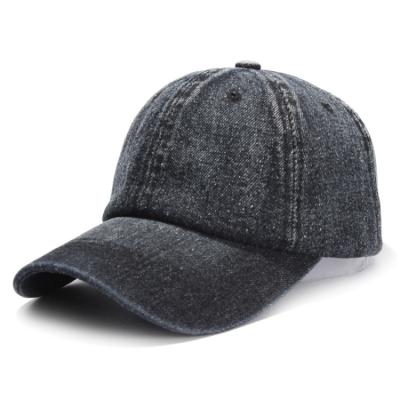 China Fashion style plain washed distressed denim dad hat small order available for sale